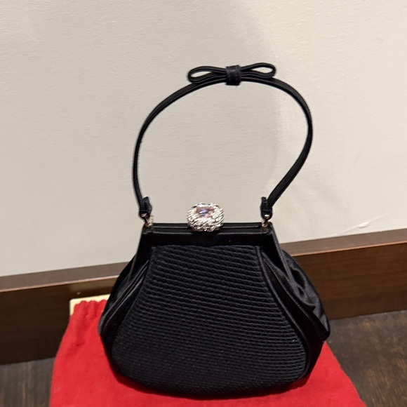 Judith Leiber Black Textured Clutch - Picture 9 of 16